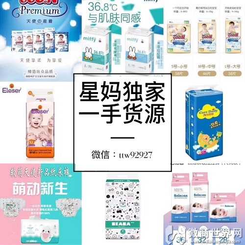 柔丫米菲蓓趣等百种品牌纸尿裤母婴玩具一件代发