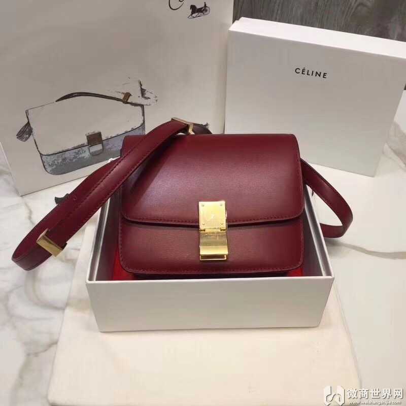 celine box豆腐包，celine classic系列小牛皮手袋