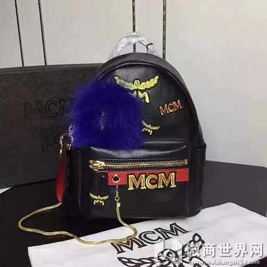 标注mcm明星同款双肩包,mcm2016秋冬新款货源