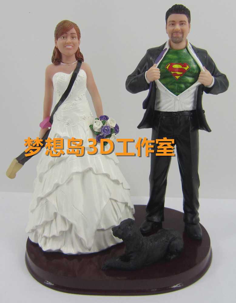 3d人像定制 3d人像代工修图 婚纱人像 3d打印 结婚照 3d婚纱 人像12