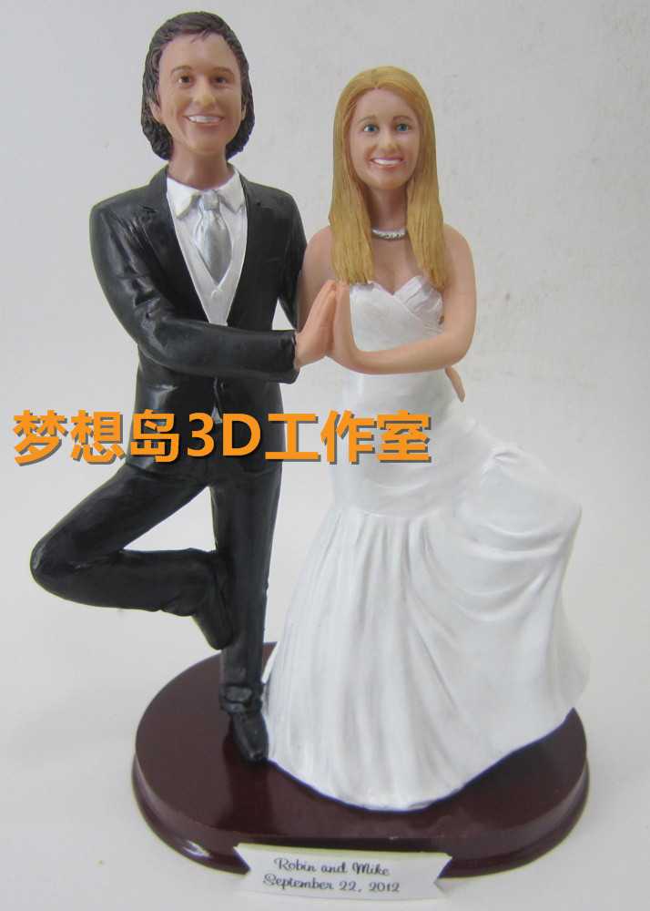 3d人像定制 3d人像代工修图 婚纱人像 3d打印 结婚照 3d婚纱 人像3