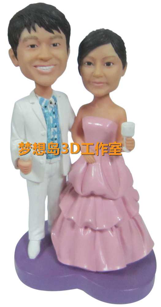 3d人像定制 3d人像代工修图 婚纱人像 3d打印 结婚照 3d婚纱 人像7