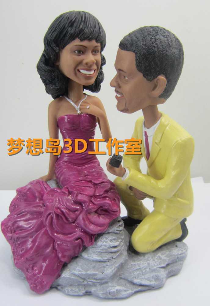 3d人像定制 3d人像代工修图 婚纱人像 3d打印 结婚照 3d婚纱 人像0