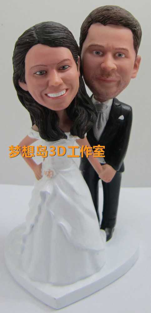 3d人像定制 3d人像代工修图 婚纱人像 3d打印 结婚照 3d婚纱 人像1