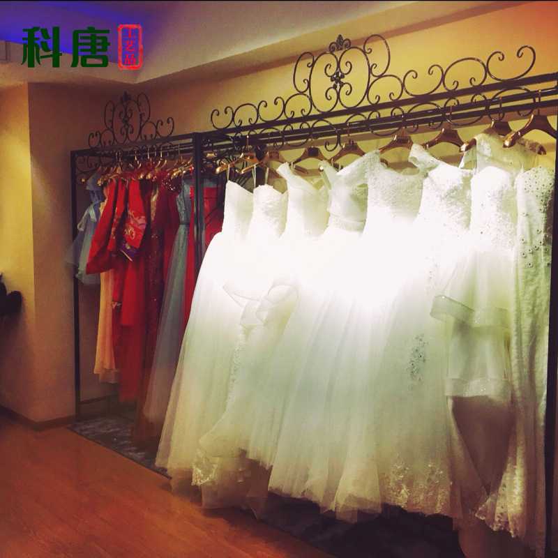 铁艺货架服装架影楼婚纱展示架婚纱店衣架落地旗袍礼服挂衣架