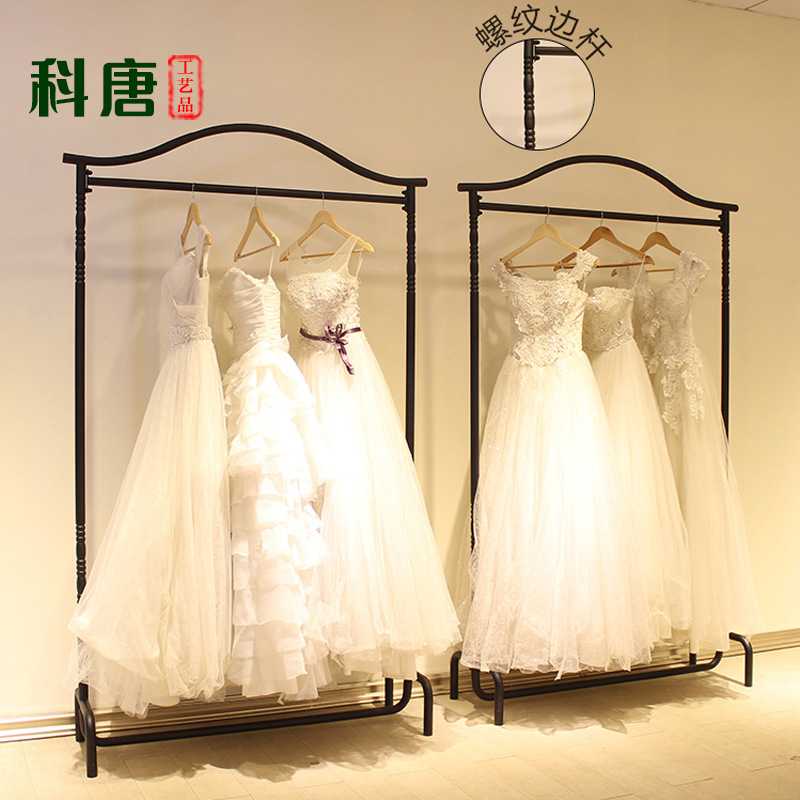 铁艺欧式婚纱架礼服旗袍展示架挂婚纱架子落地服装架衣服货架