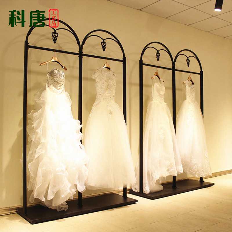 新款欧式唯美服装架婚纱展示架婚纱店衣架展示陈列落地正挂架