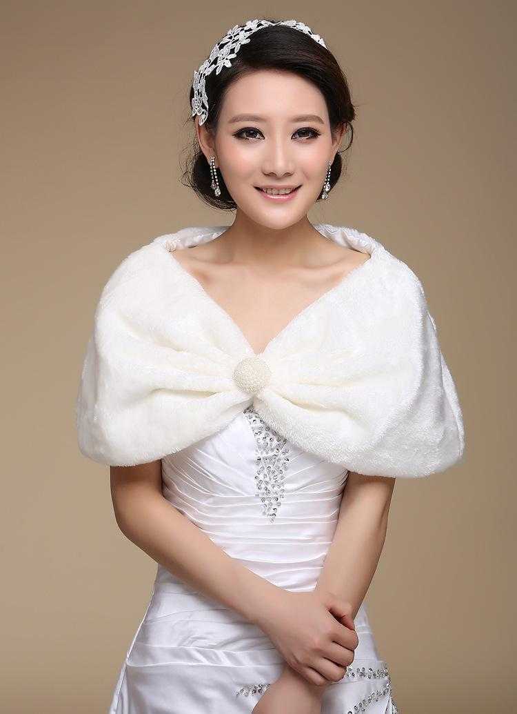 厂家直销婚纱装饰品新娘婚纱毛披肩婚纱礼服白色毛披肩1