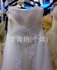 婚纱礼服 大蝴蝶结 齐地白纱 抹胸婚纱 新娘婚纱