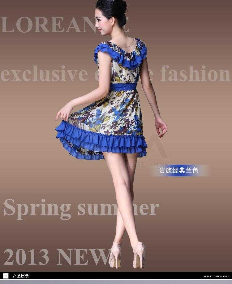 loreanne 夏季新品雪纺连衣裙la6222