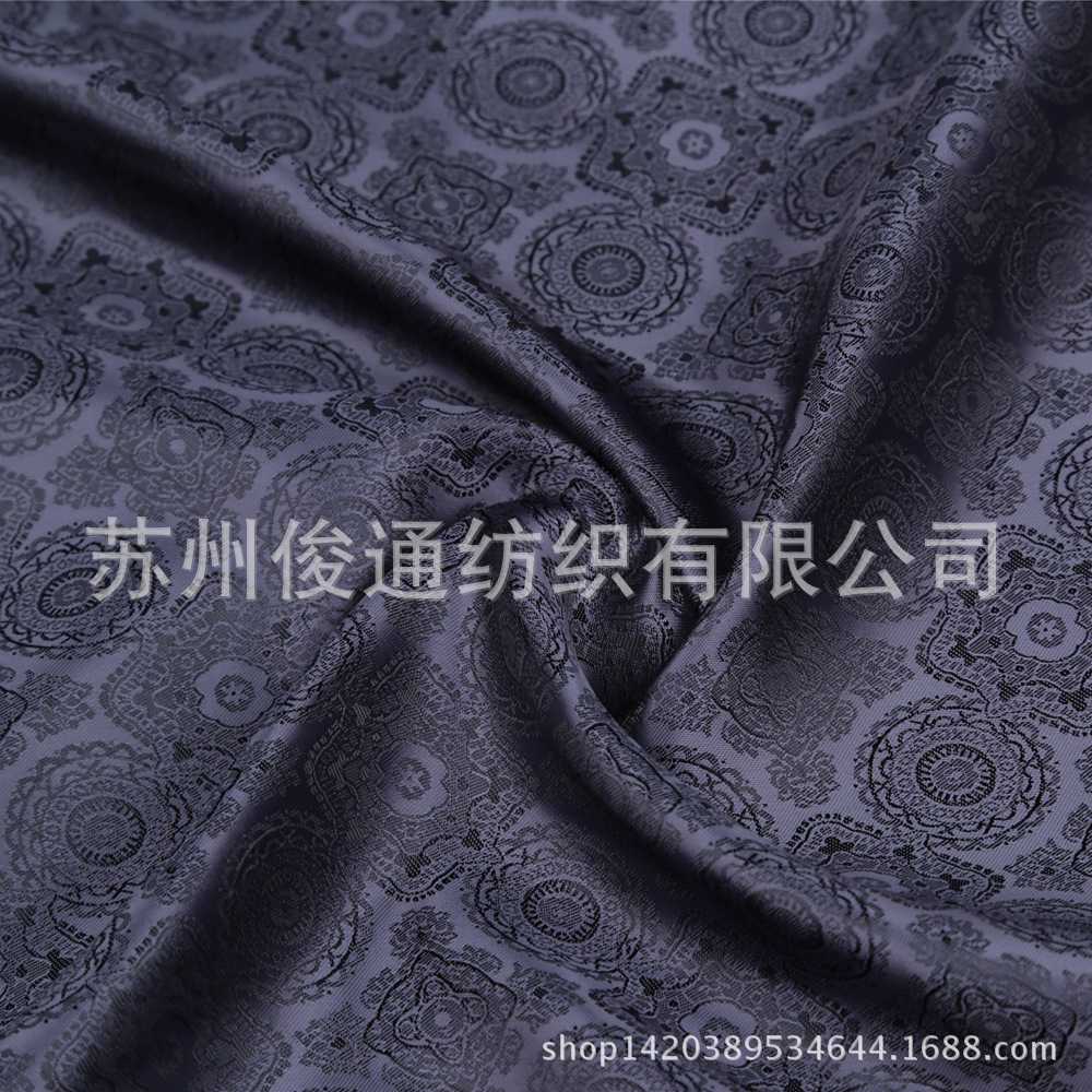 涤纶铜钱大提花里料 时尚西服夹克裘皮大衣服装提花里布 厂家批发