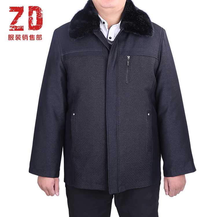 冬装中老年男装男款夹克棉服精品宽松爸爸装外套