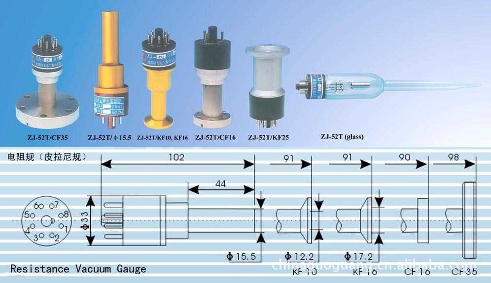 厂家现货直销zj-52系列电阻真空规管 优质电子金属真空规管 批发