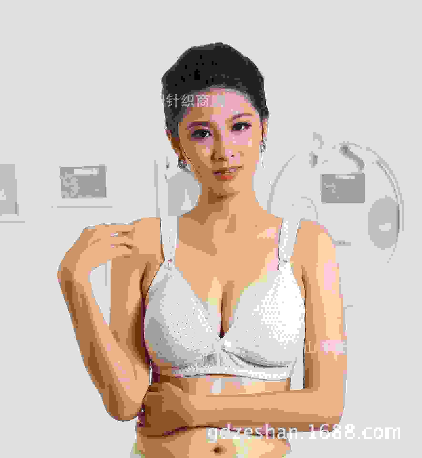 圆点碎星纯棉哺乳文胸 前开扣后三排扣哺乳内衣 妈咪文胸639