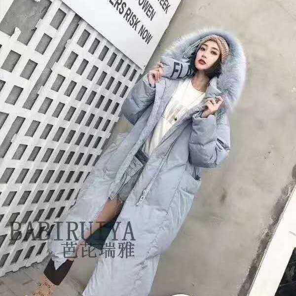 折扣女装直播芭芘瑞雅中长款羽绒服网红款货源