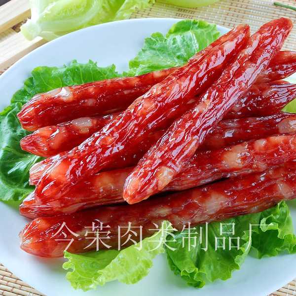 广东腊味土特产今荣一级肠皇（切肉腊肠）500g,一件15kg