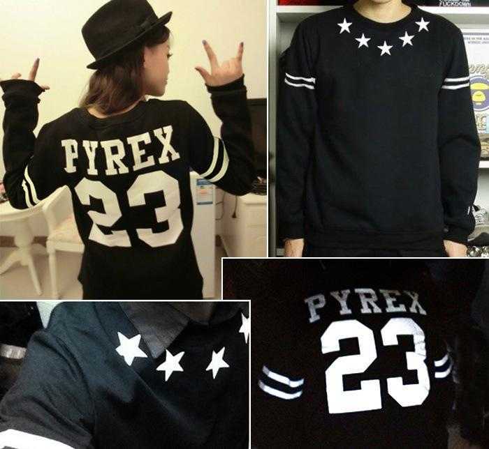 pyrex23印花双杠男式卫衣批发薄款小外套男女情侣装1