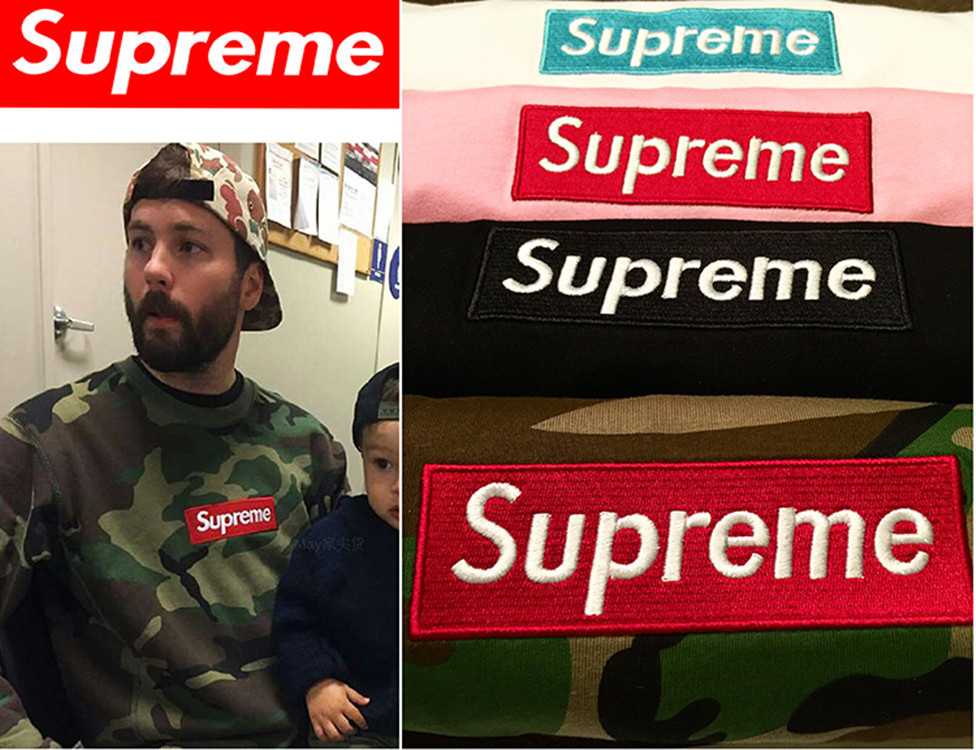 supreme纯色box短袖t恤经典logo刺绣高品质短袖男女情侣装短t男式