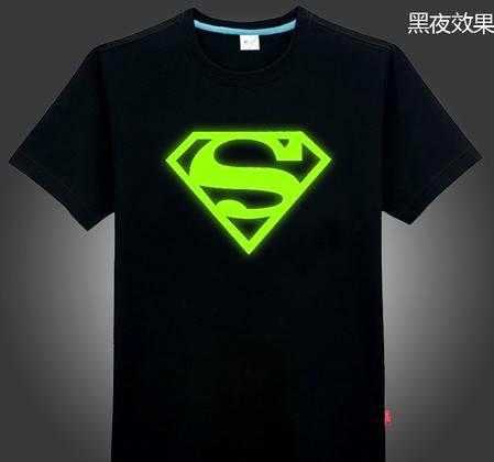 新款韩版短袖夜光t恤 超人t恤 superman情侣装 夜店t恤