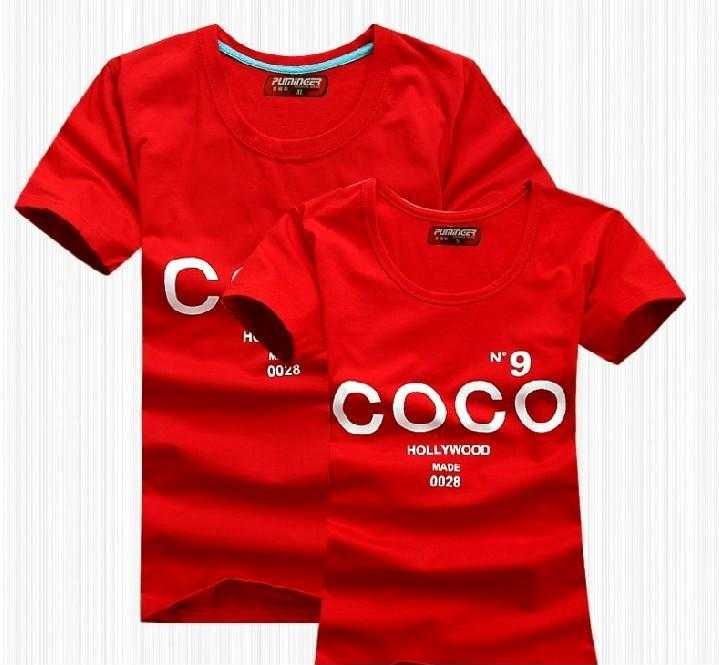 夏装新款 男女短袖韩版情侣装 短袖情侣t恤衫 时尚coco 班服批发