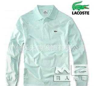 厂家直销专柜 lacoste 法国鳄鱼 polo衫长袖t恤 情侣装