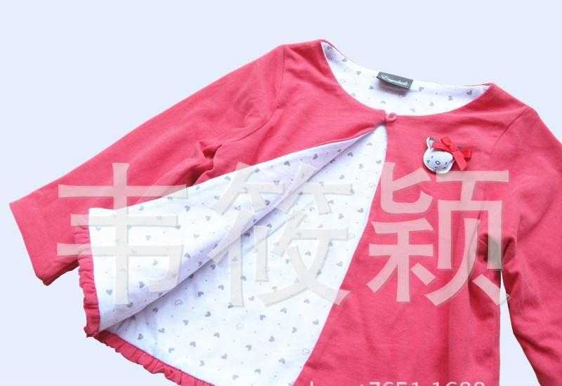 品牌童装 秋冬宝宝衣服 女宝宝纯棉双层小外套小开衫小外披