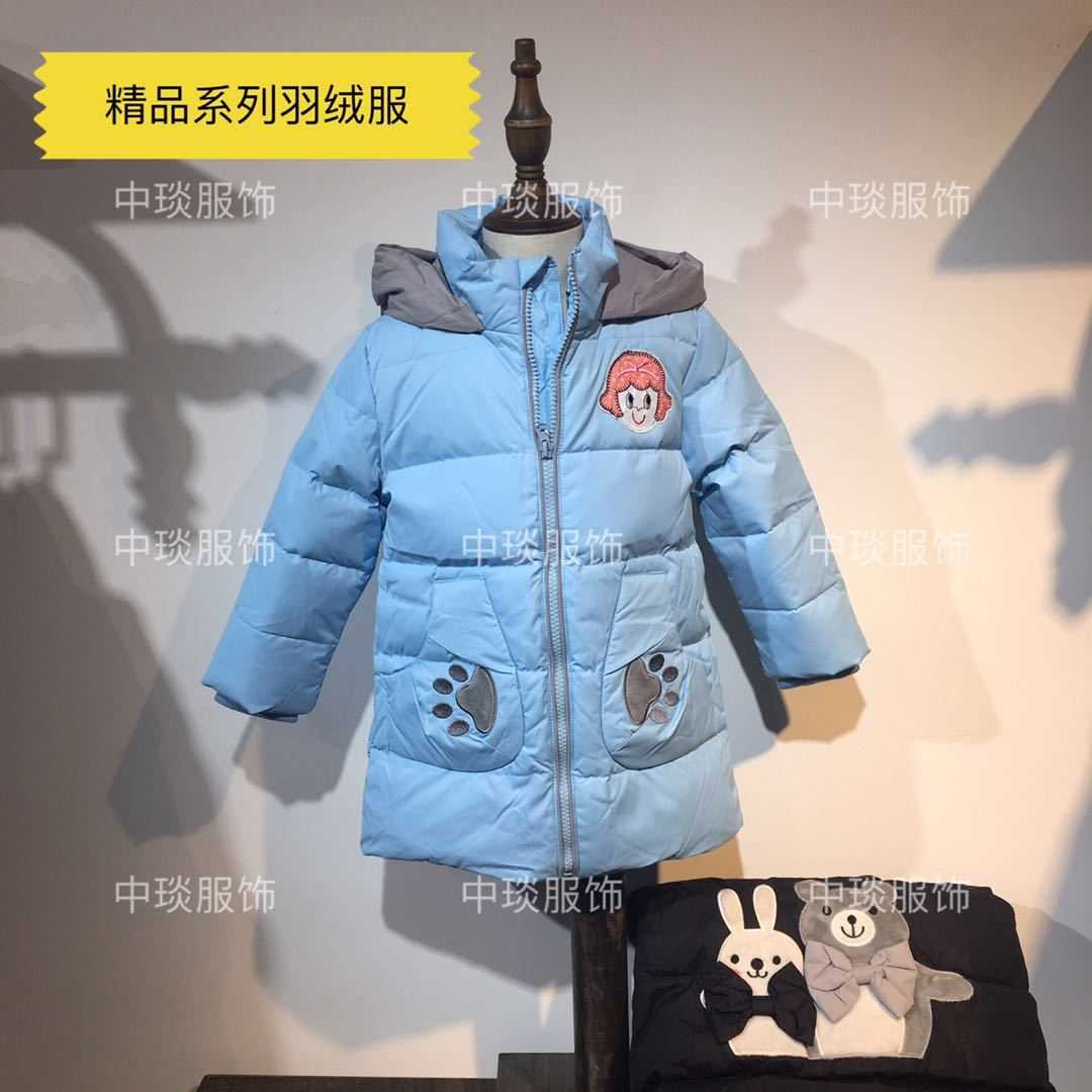 新款儿童羽绒服童装男中大童中长加厚款