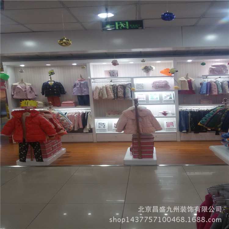 童装母婴店展示柜 欧式烤漆童装货架 童装展柜定做 服装店中岛柜