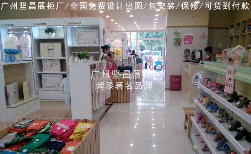 云南省童装店设计童装展柜装修效果图欧式童装柜图片