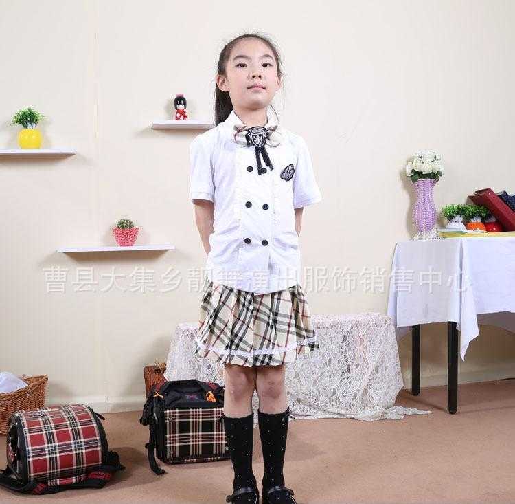 厂家直销~童装套装 幼儿园夏季园服 英伦风学生校服班服