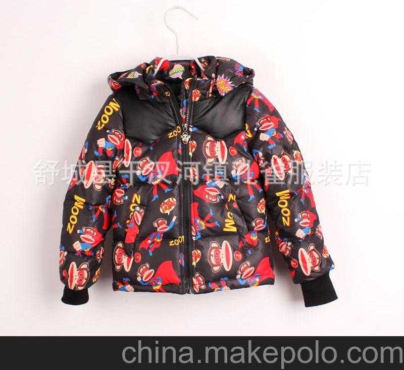 冬季新品 大猴儿童羽绒服 童装批发