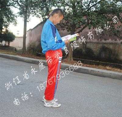 红衣蓝裤小学校服运动套装校服复合料金光绒校服整套定做全码校服