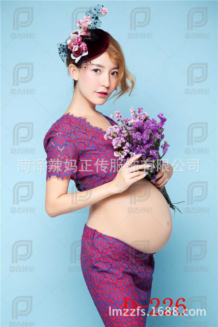 新款影楼摄影服装孕妈拍照衣服时尚妈咪写真主题服饰