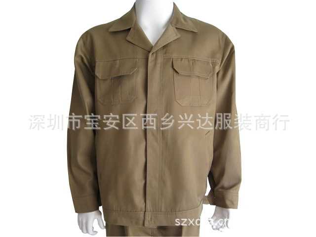 厂家直销 黑色工作服 定制小翻领工作服