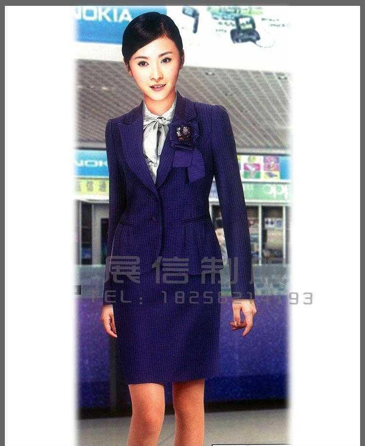 定做酒店 订做前台工作制服 定制礼仪接待 商务女士职业套装zy059