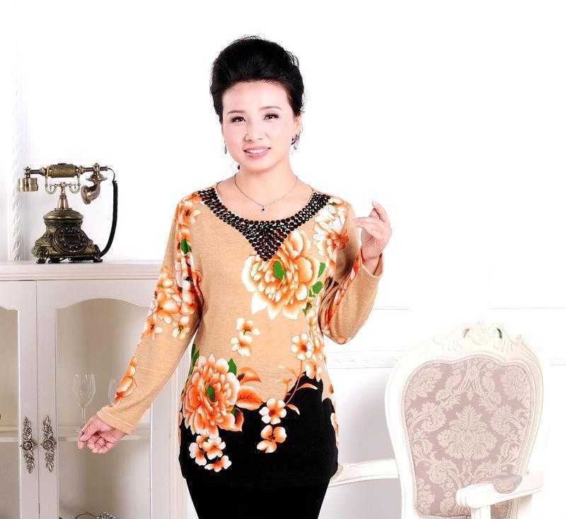 中老年女装批发 秋装新品 兔毛 中年妈妈服饰 高端钉珠印花外套